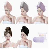 Double layer satin bubble velvet dry hair cap