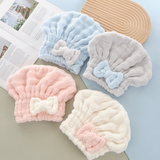 Bubble velvet towel, square towel, dry hair cap series